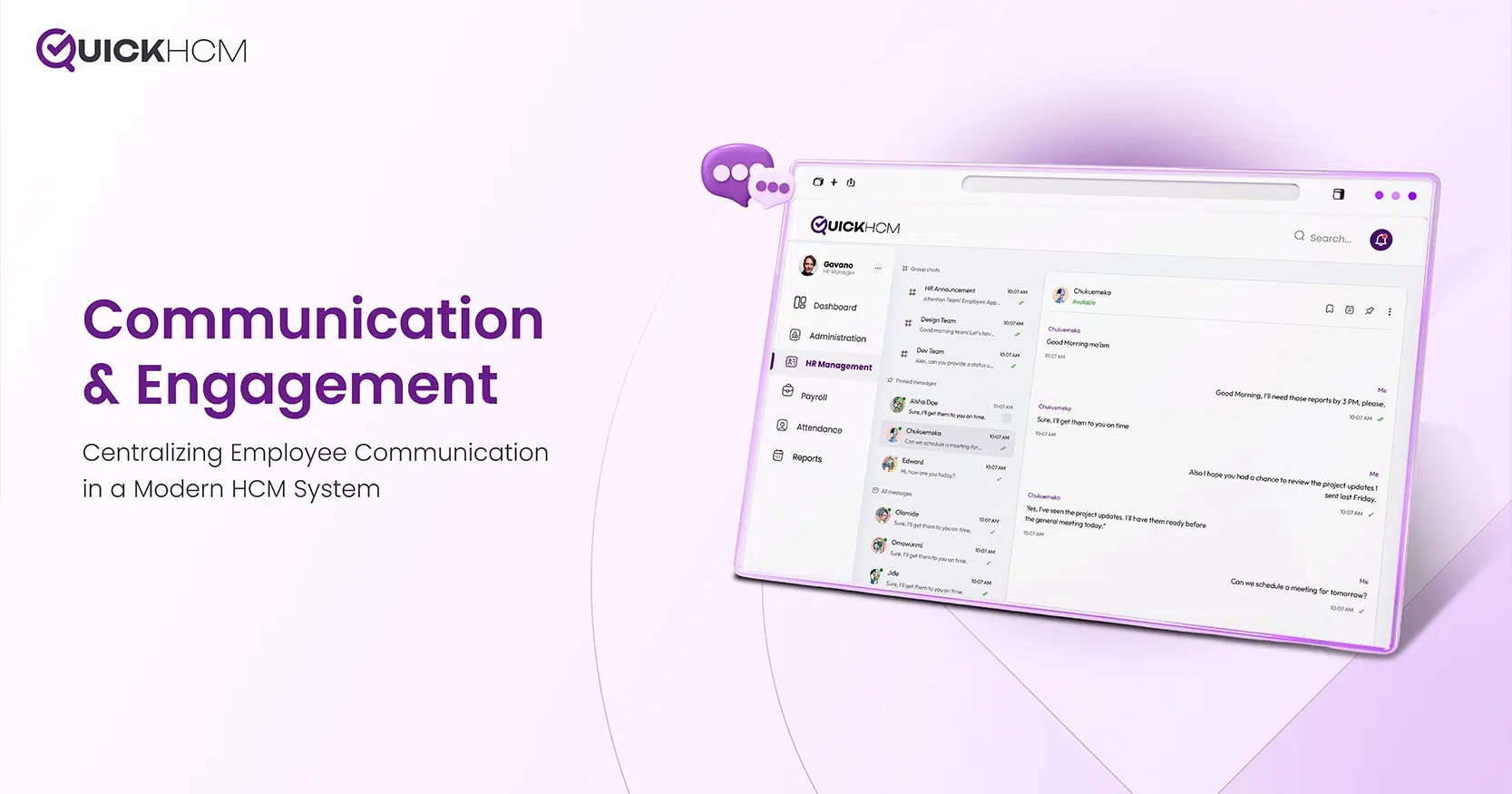 Communication & Engagement - QuickHCM GCC