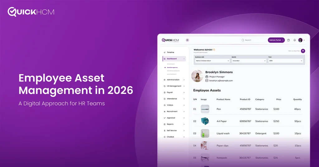 Employee Asset Management Solutions QuickHCM