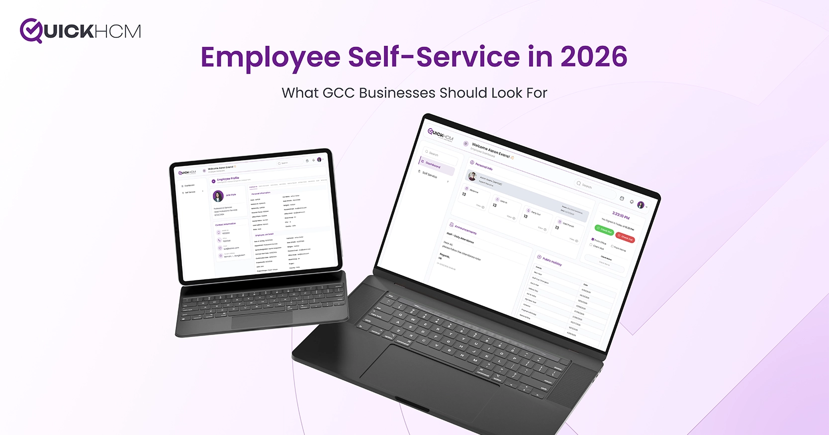 Employee self service HRMS Quick HCM